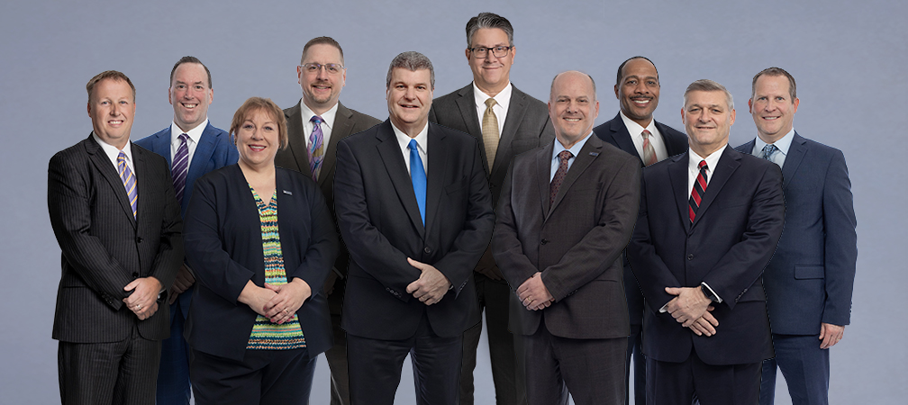 Civista Bank Executive Team: L - R: Ian Whinnem, SVP, Chief Financial Officer; Robert L. Curry Jr., SVP, Chief Risk Officer; Donna M. Jaskolski, SVP, Customer Experience Officer; Carl A. Kessler III, SVP, Chief Information Officer; Dennis G. Shaffer, President and CEO; Michael D. Mulford, SVP, Chief Credit Officer; Richard J. Dutton, EVP, Chief Operating Officer; Russell L. Edwards, SVP, Retail Banking; Charles A. Parcher, EVP, Chief Lending Officer; Lance A. Morrison, SVP, General Counsel and Corporate Secretary.